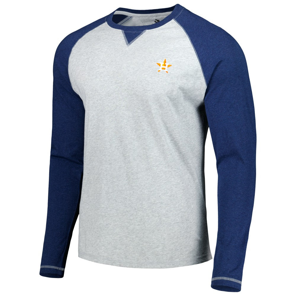 Houston Astros johnnie-O Alsen Raglan Long Sleeve T-Shirt Navy/Heather Gray