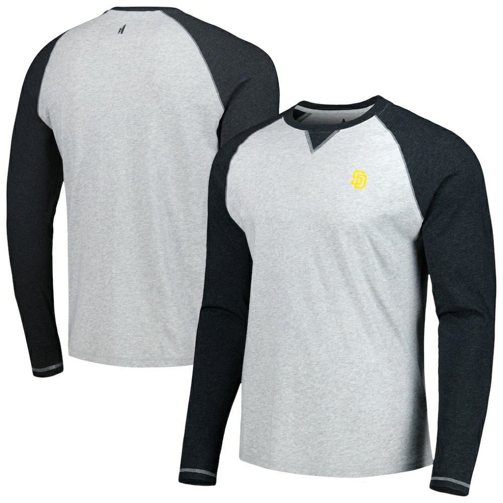 San Diego Padres johnnie-O Alsen Raglan Long Sleeve T-Shirt Charcoal/Heather Gray