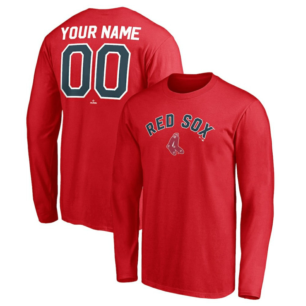 Boston Red Sox Personalized Cooperstown Collection Winning Streak Long Sleeve T-Shirt Red