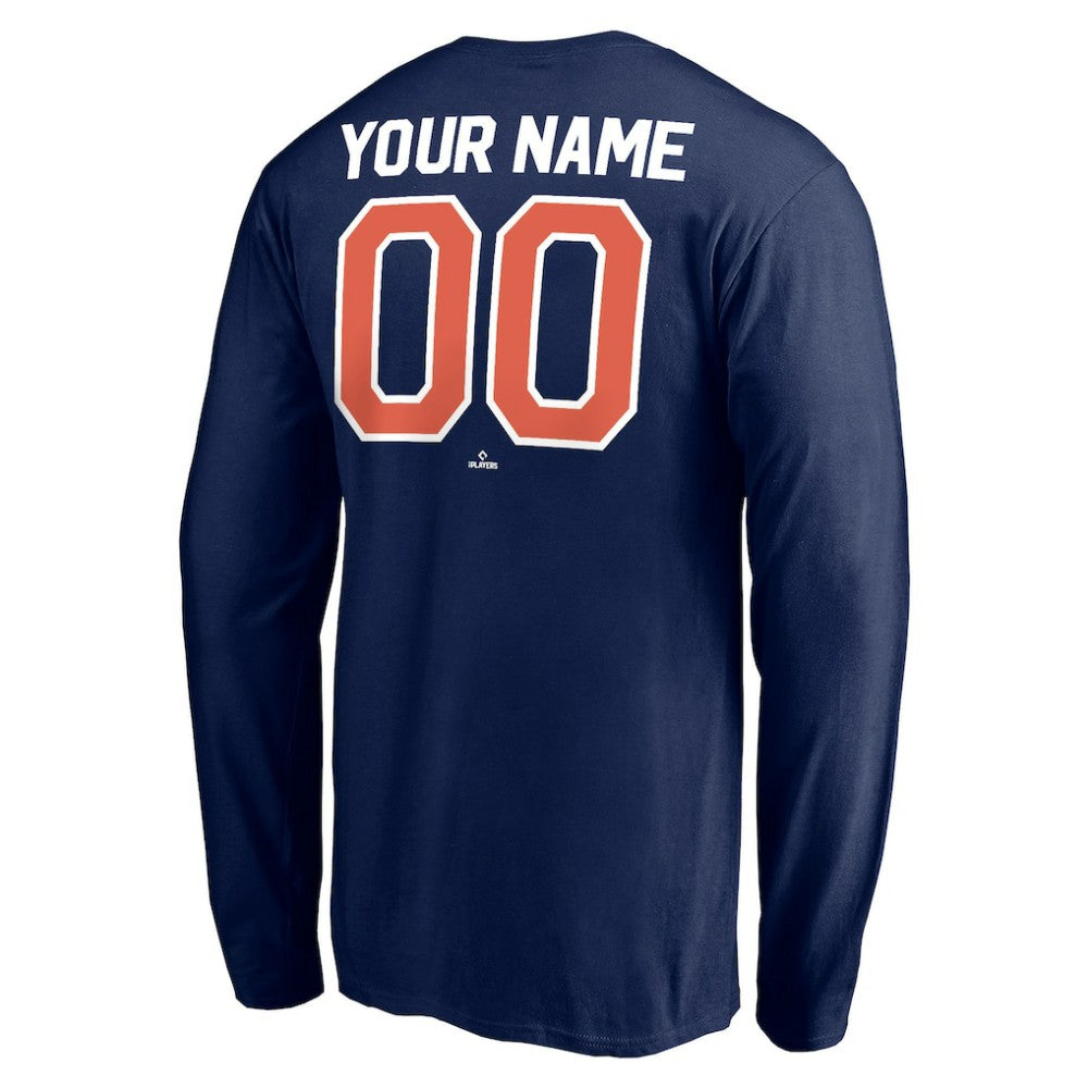 Detroit Tigers Personalized Cooperstown Collection Winning Streak Long Sleeve T-Shirt Navy