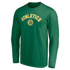 Athletics Personalized Cooperstown Collection Winning Streak Long Sleeve T-Shirt Green