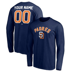 San Diego Padres Personalized Cooperstown Collection Winning Streak Long Sleeve T-Shirt Navy