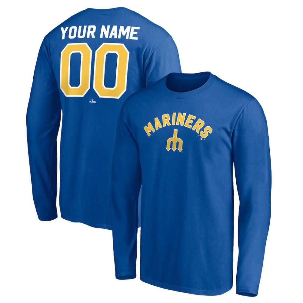 Seattle Mariners Personalized Cooperstown Collection Winning Streak Long Sleeve T-Shirt Royal