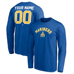 Seattle Mariners Personalized Cooperstown Collection Winning Streak Long Sleeve T-Shirt Royal