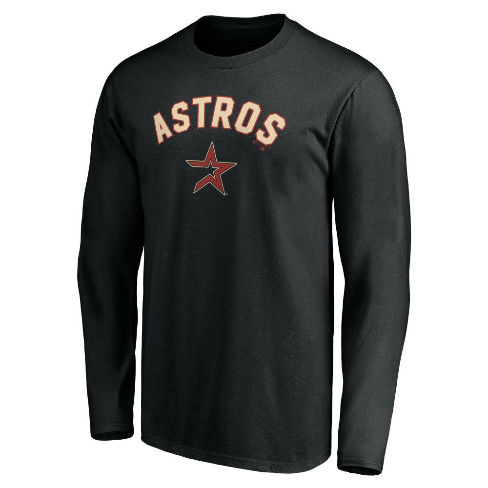 Houston Astros Personalized Cooperstown Collection Alternate Winning Streak Long Sleeve T-Shirt Black