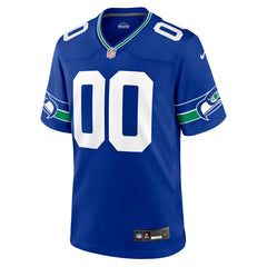 Seattle Seahawks Throwback Custom Jersey - Royal