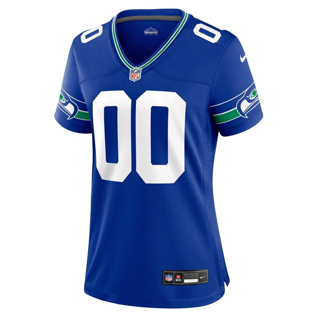 Seattle Seahawks Women's Throwback Custom Jersey - Royal