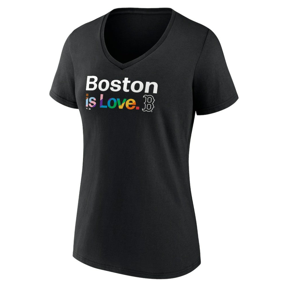 Boston Red Sox Women's City Pride V-Neck T-Shirt Black