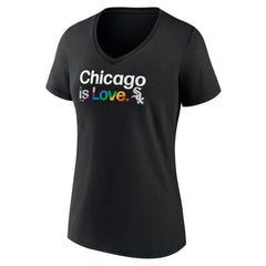 Chicago White Sox Women's City Pride V-Neck T-Shirt Black