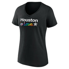 Houston Astros Women's City Pride V-Neck T-Shirt Black