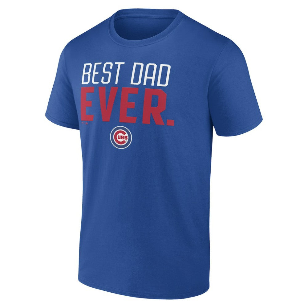 Chicago Cubs Best Dad Ever T-Shirt Royal
