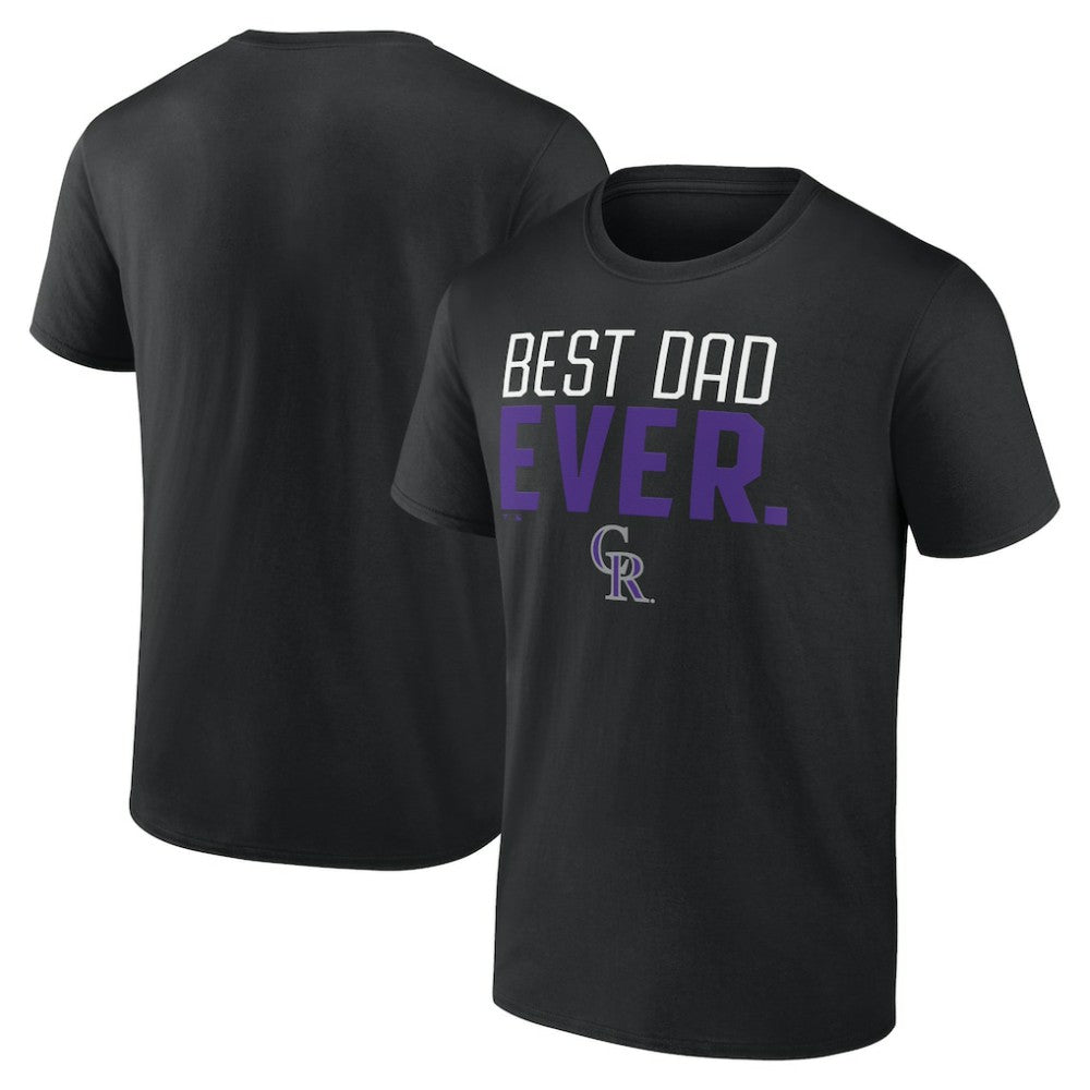 Colorado Rockies Best Dad Ever T-Shirt Black