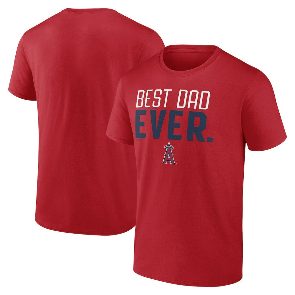 Los Angeles Angels Best Dad Ever T-Shirt Red
