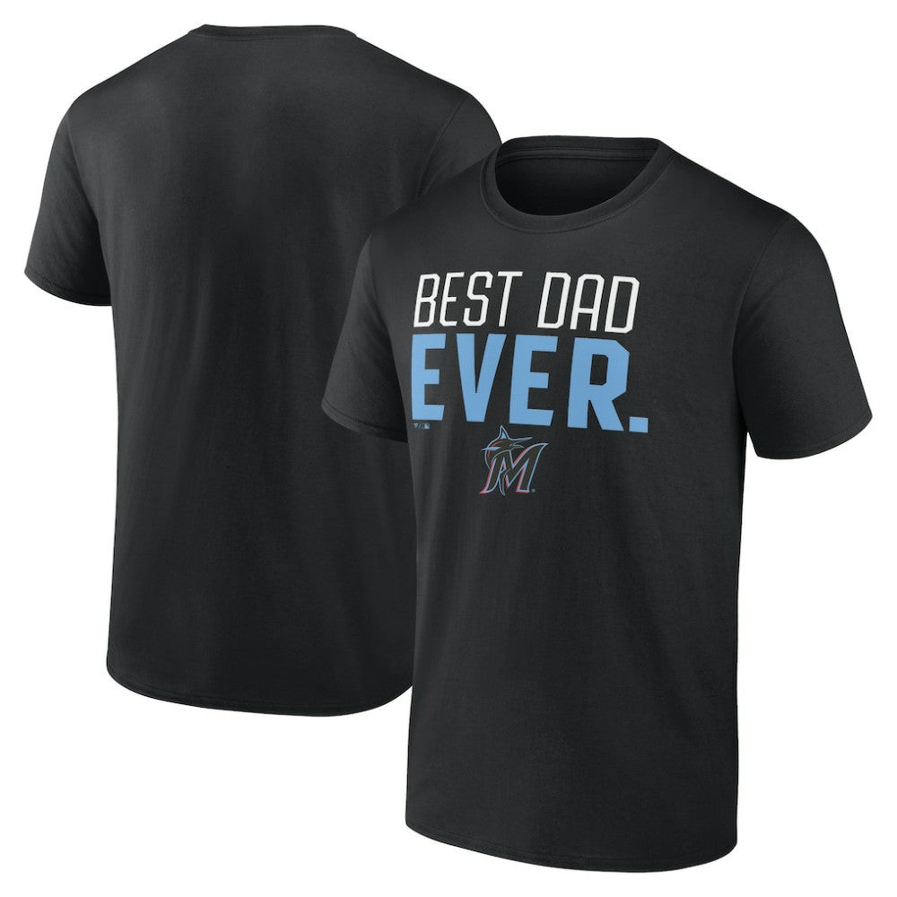 Miami Marlins Best Dad Ever T-Shirt Black
