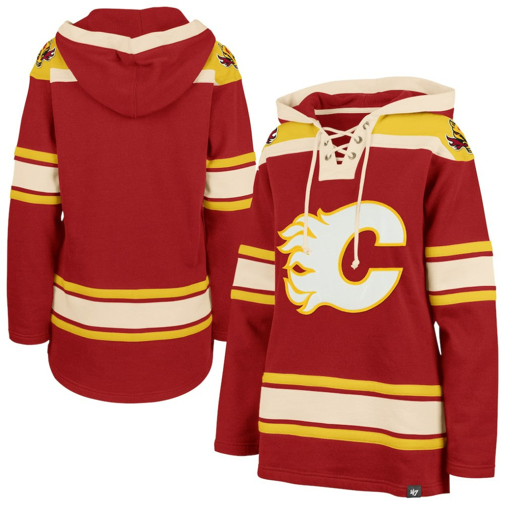 Calgary Flames '47 Women's Superior Lacer Pullover Hoodie Red