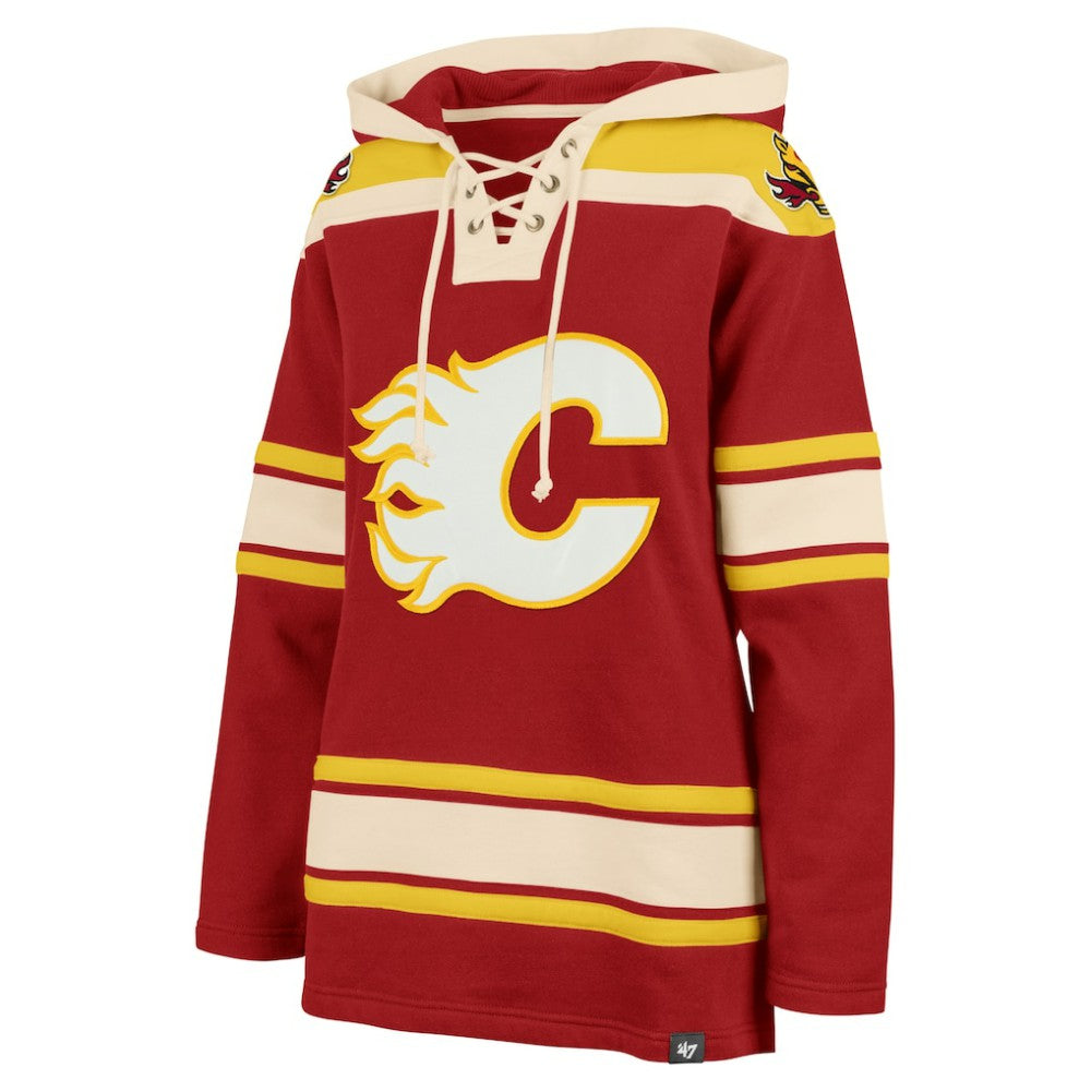 Calgary Flames '47 Women's Superior Lacer Pullover Hoodie Red