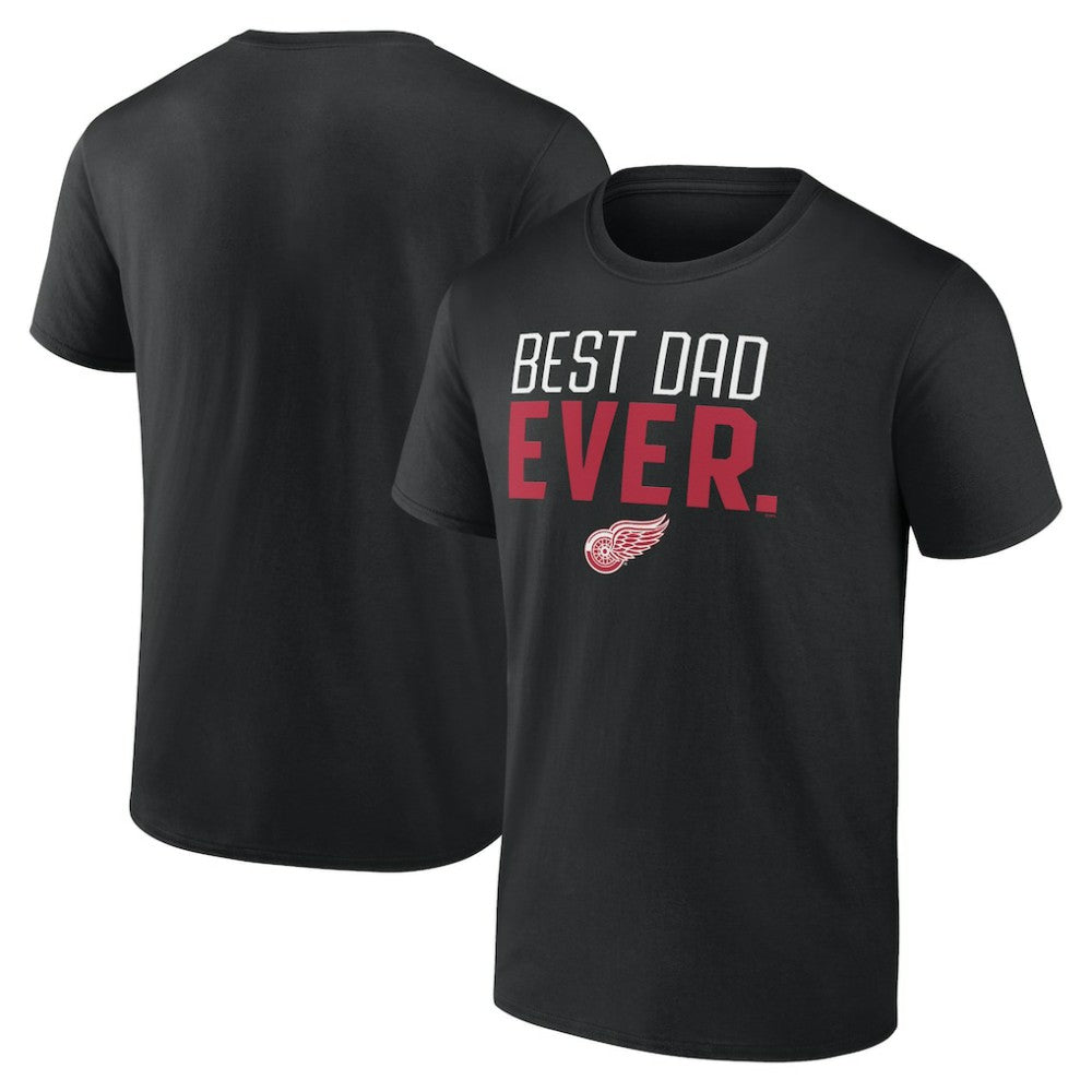 Detroit Red Wings Best Dad Ever T-Shirt Black
