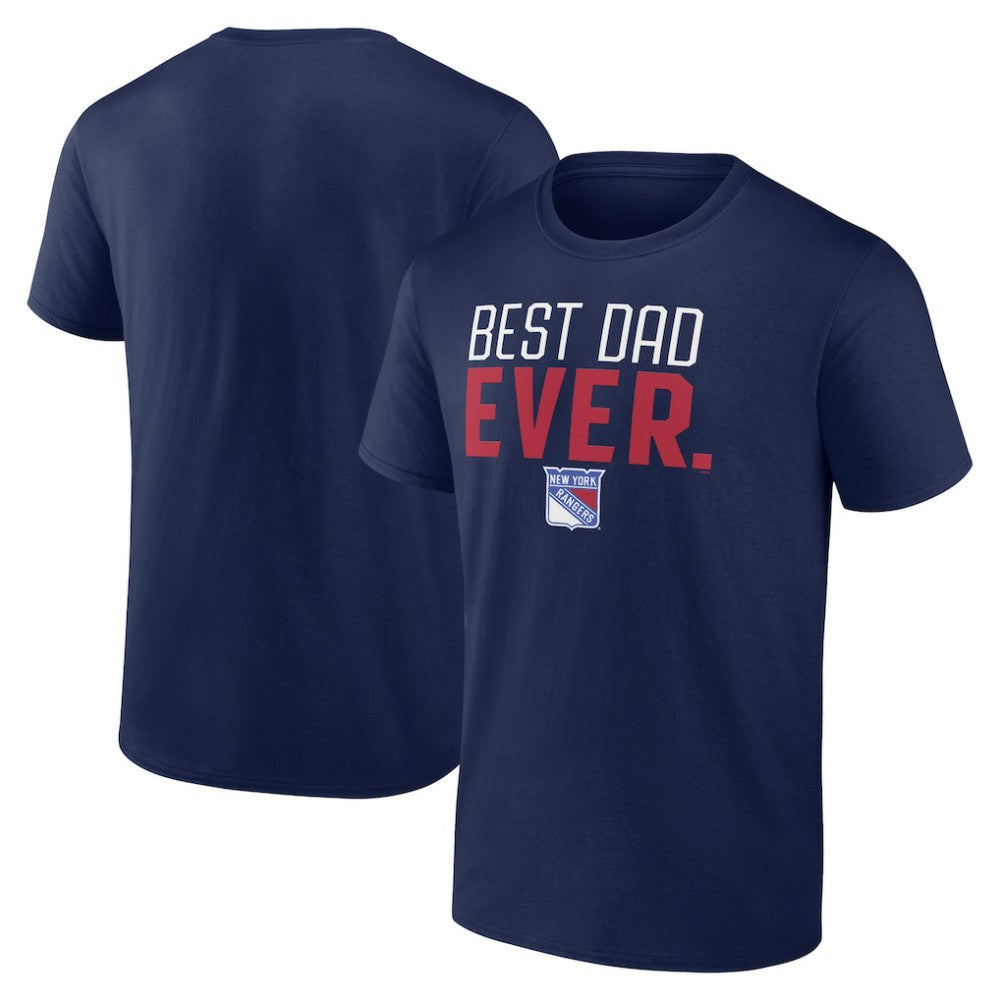 New York Rangers Best Dad Ever T-Shirt Navy