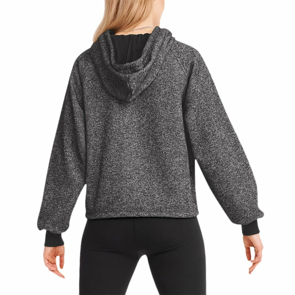 Atlanta Braves DKNY Sport Women's Debbie Dolman Raglan Pullover Hoodie Black