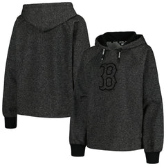 Boston Red Sox DKNY Sport Women's Debbie Dolman Raglan Pullover Hoodie Black