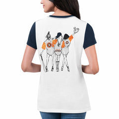 Houston Astros G-III 4Her by Carl Banks Women's Illustration Ringer T-Shirt White