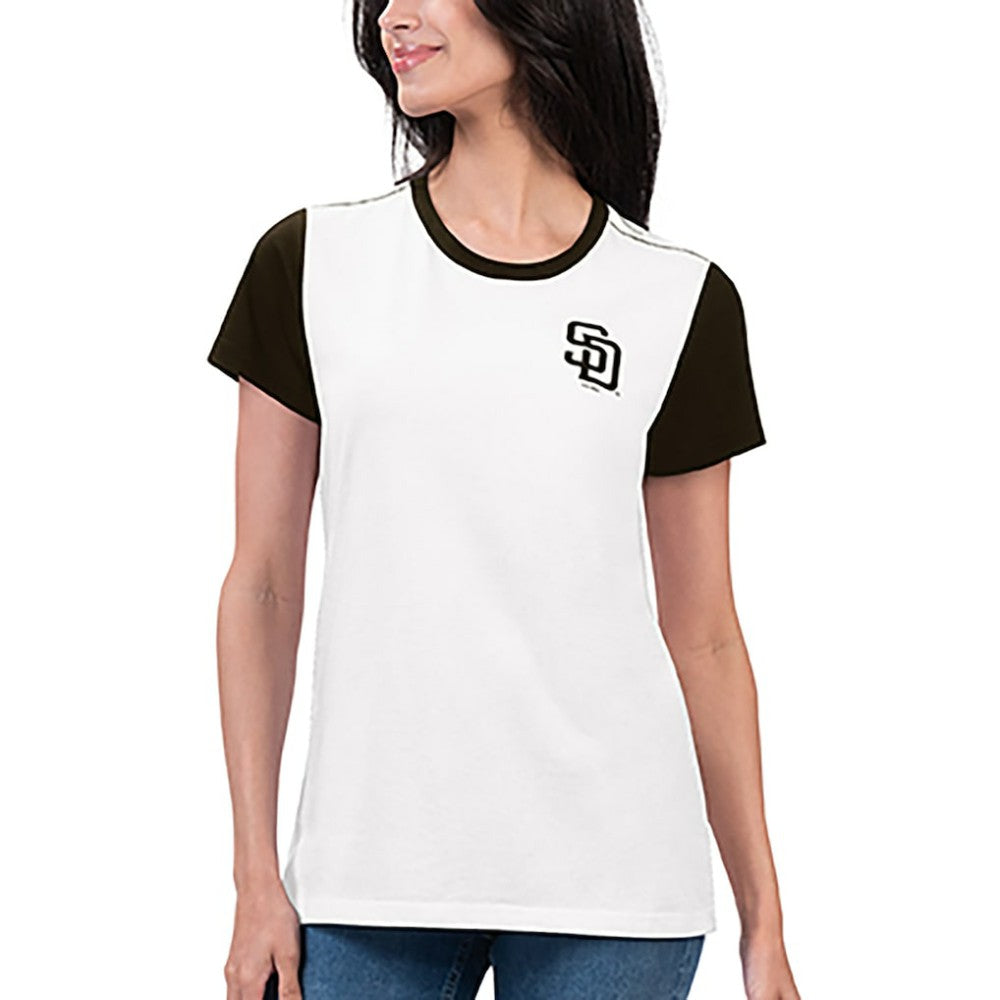 San Diego Padres G-III 4Her by Carl Banks Women's Illustration Ringer T-Shirt White