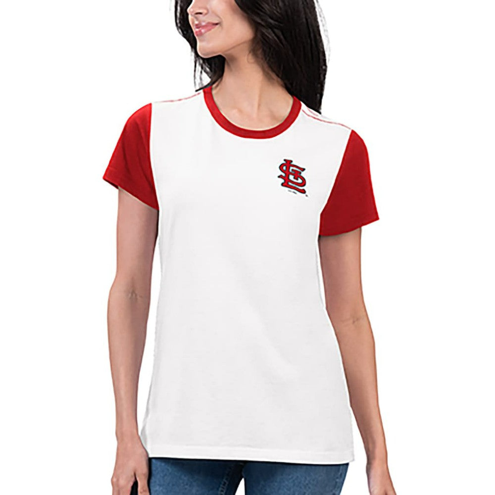 St. Louis Cardinals G-III 4Her by Carl Banks Women's Illustration Ringer T-Shirt White