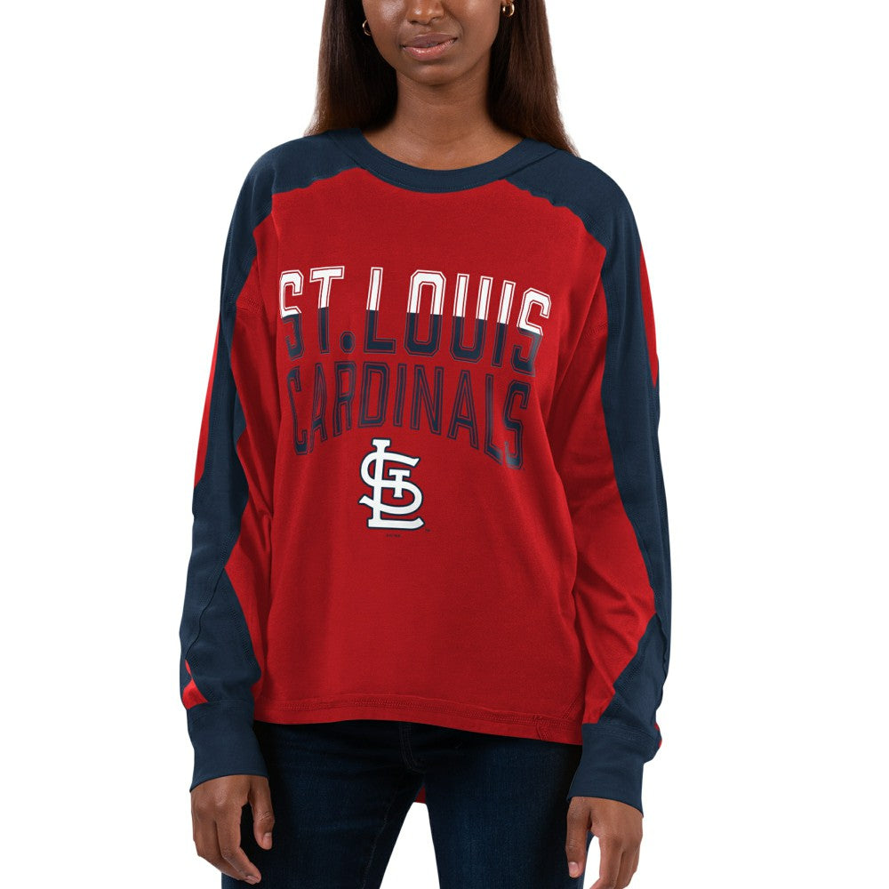 St. Louis Cardinals G-III 4Her by Carl Banks Women's Smash Raglan Long Sleeve T-Shirt Red/Navy