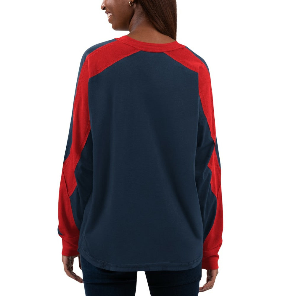 Boston Red Sox G-III 4Her by Carl Banks Women's Smash Raglan Long Sleeve T-Shirt Navy/Red