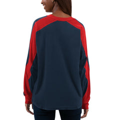 Boston Red Sox G-III 4Her by Carl Banks Women's Smash Raglan Long Sleeve T-Shirt Navy/Red