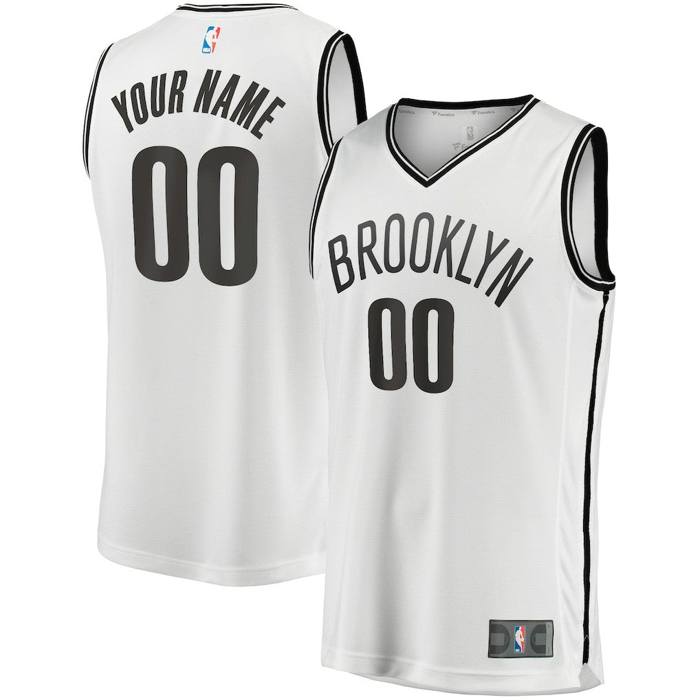 Brooklyn Nets Youth Fast Break Replica Custom Jersey - Association Edition - White