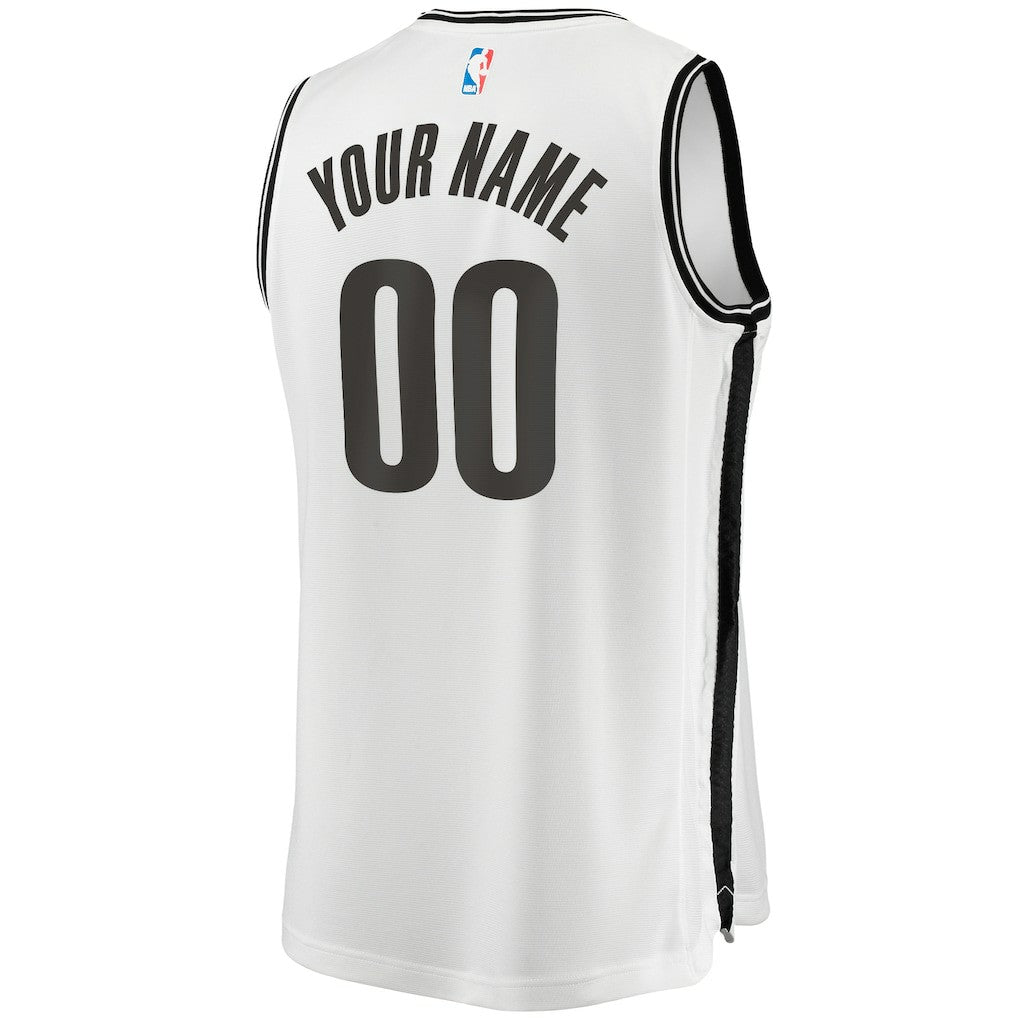 Brooklyn Nets Youth Fast Break Replica Custom Jersey - Association Edition - White