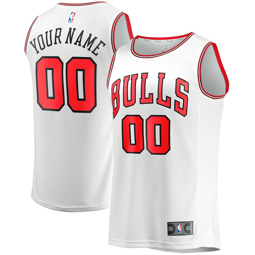 Chicago Bulls Youth Fast Break Replica Custom Jersey sale - Association Editi- White