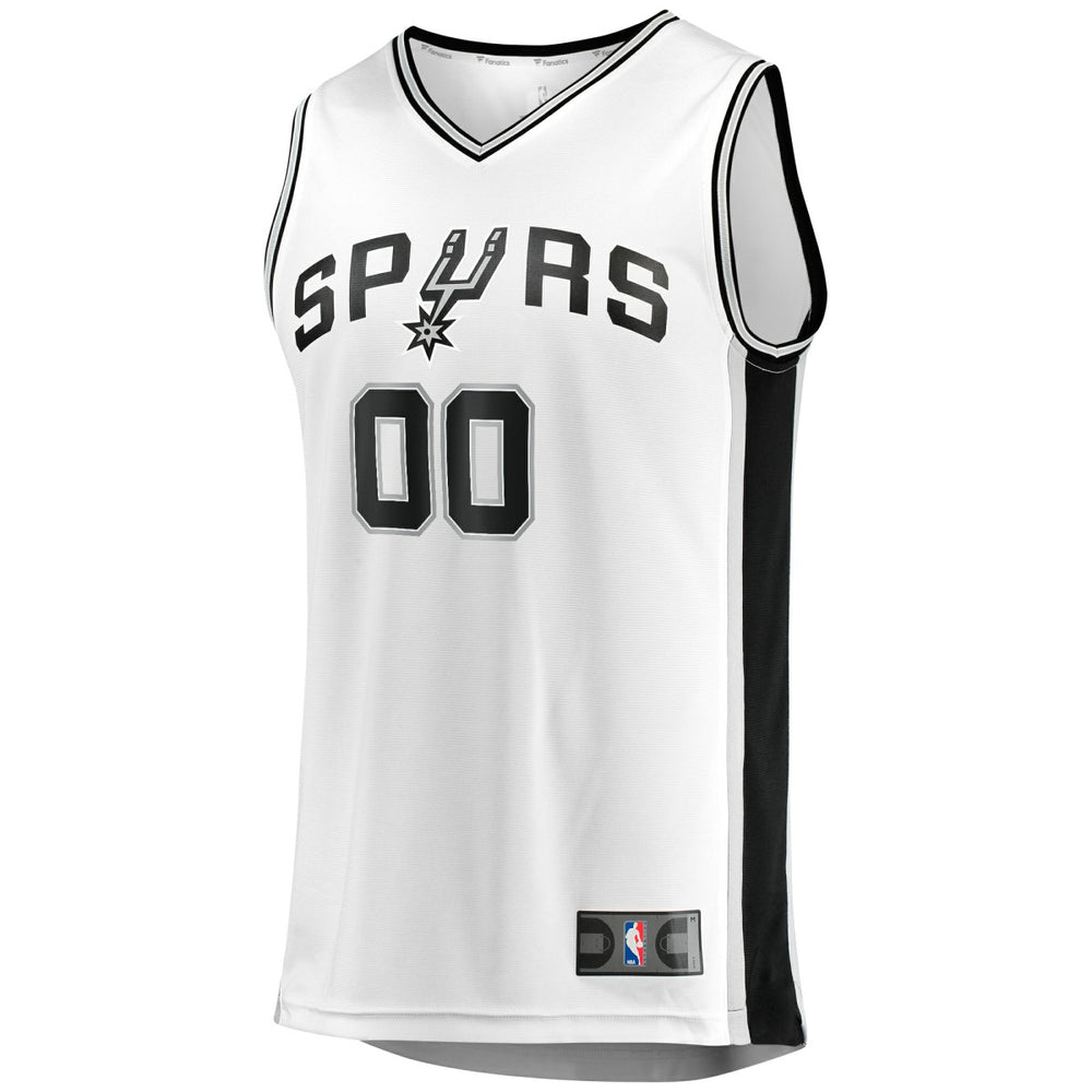 San Antonio Spurs Youth Fast Break Replica Custom Jersey - Association Edition - White