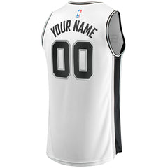 San Antonio Spurs Youth Fast Break Replica Custom Jersey - Association Edition - White