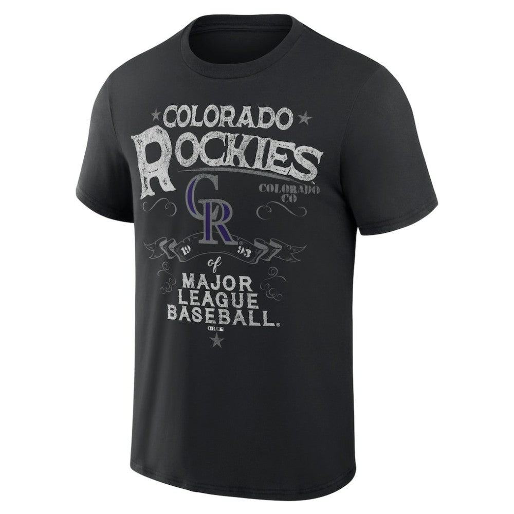 Colorado Rockies Darius Rucker Collection Beach Splatter T-Shirt Black