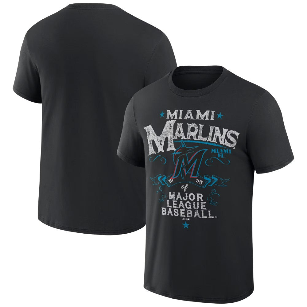 Miami Marlins Darius Rucker Collection Beach Splatter T-Shirt Black