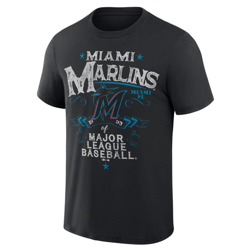 Miami Marlins Darius Rucker Collection Beach Splatter T-Shirt Black