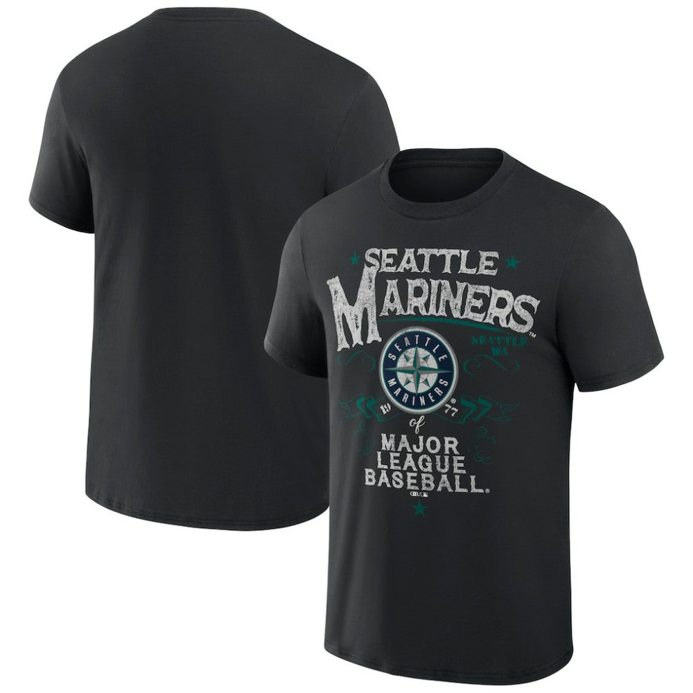 Seattle Mariners Darius Rucker Collection Beach Splatter T-Shirt Black