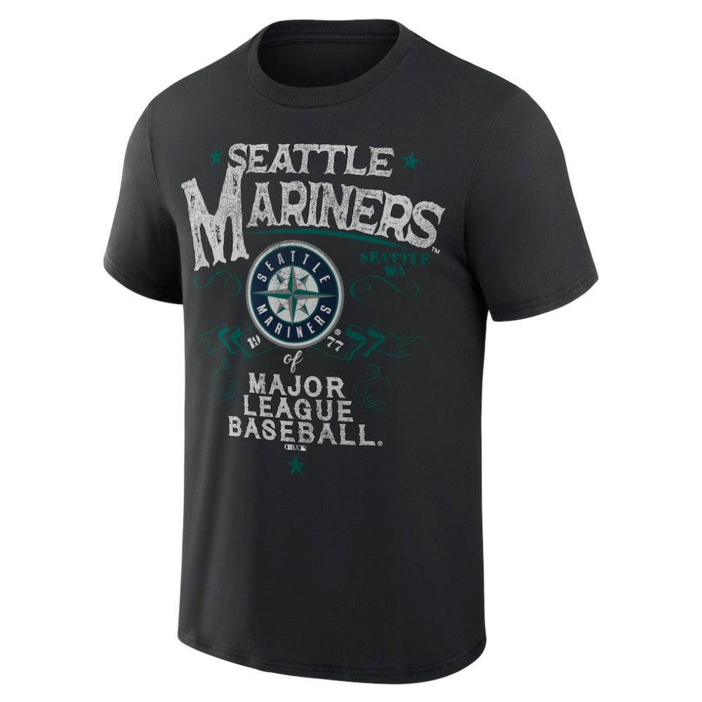 Seattle Mariners Darius Rucker Collection Beach Splatter T-Shirt Black