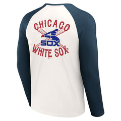 Chicago White Sox Darius Rucker Collection Team Color Raglan T-Shirt White/Navy