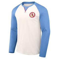 St. Louis Cardinals Darius Rucker Collection Team Color Raglan T-Shirt White/Light Blue