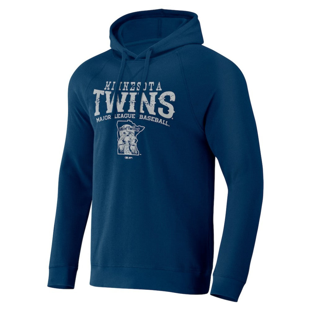 Minnesota Twins Darius Rucker Collection Waffle-Knit Raglan Pullover Hoodie Navy