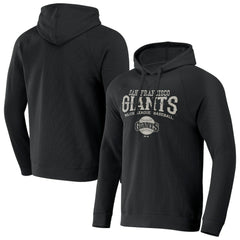 San Francisco Giants Darius Rucker Collection Waffle-Knit Raglan Pullover Hoodie Black