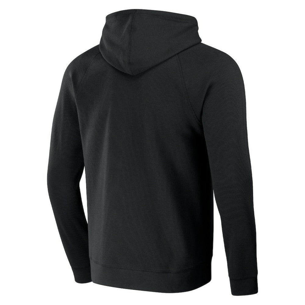 San Francisco Giants Darius Rucker Collection Waffle-Knit Raglan Pullover Hoodie Black