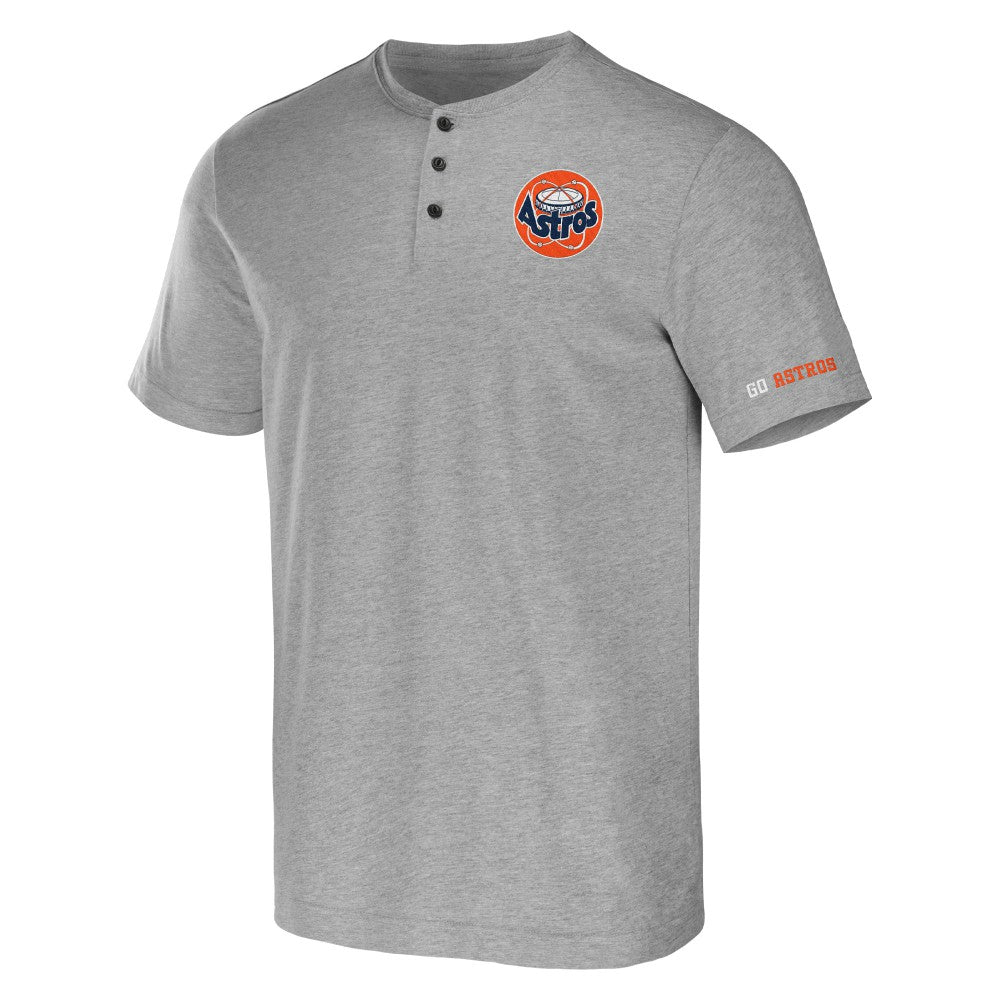 Houston Astros Darius Rucker Collection Henley T-Shirt Heather Gray