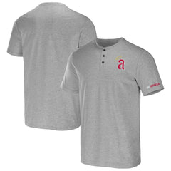 Los Angeles Angels Darius Rucker Collection Henley T-Shirt Heather Gray