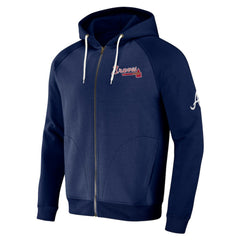 Atlanta Braves Darius Rucker Collection Raglan Full-Zip Hoodie Navy