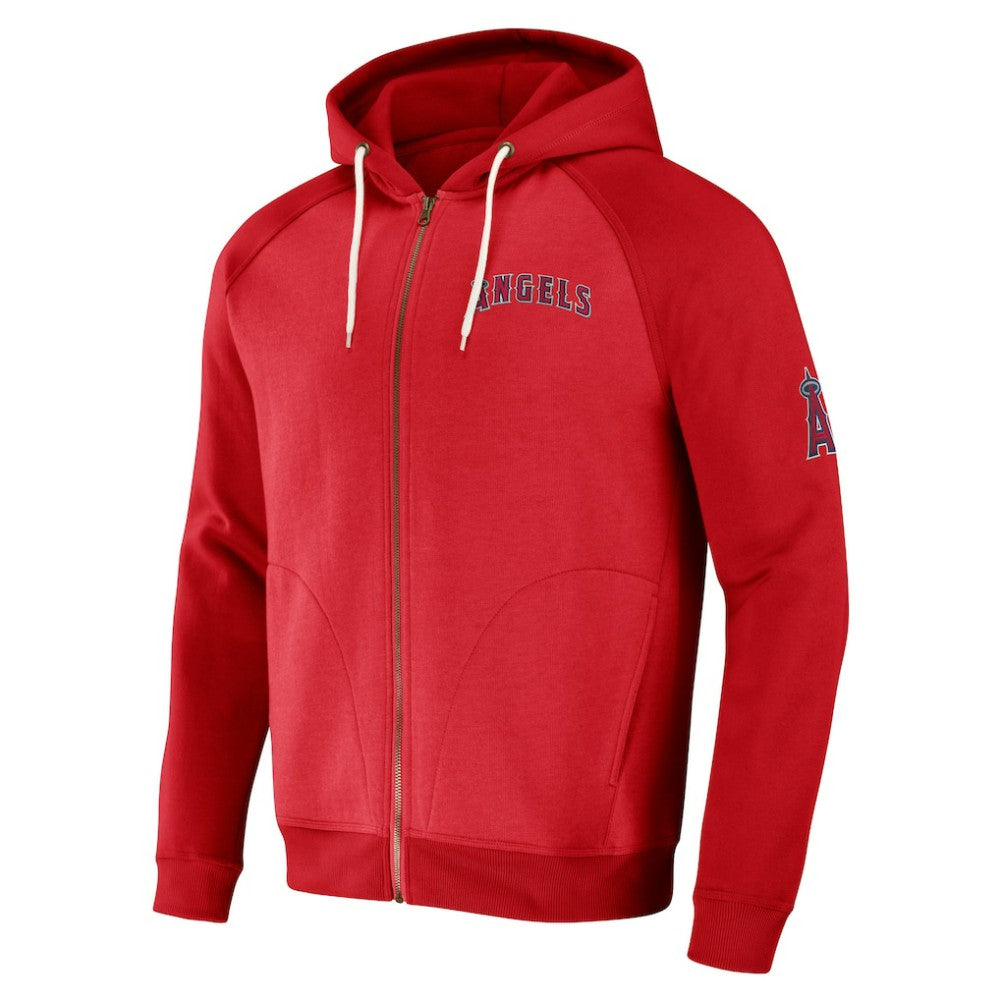 Los Angeles Angels Darius Rucker Collection Raglan Full-Zip Hoodie Red