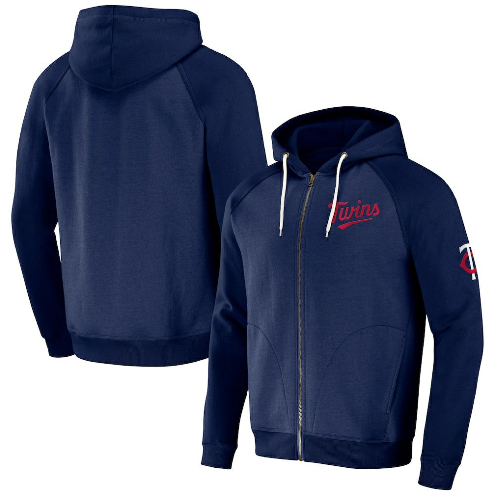 Minnesota Twins Darius Rucker Collection Raglan Full-Zip Hoodie Navy